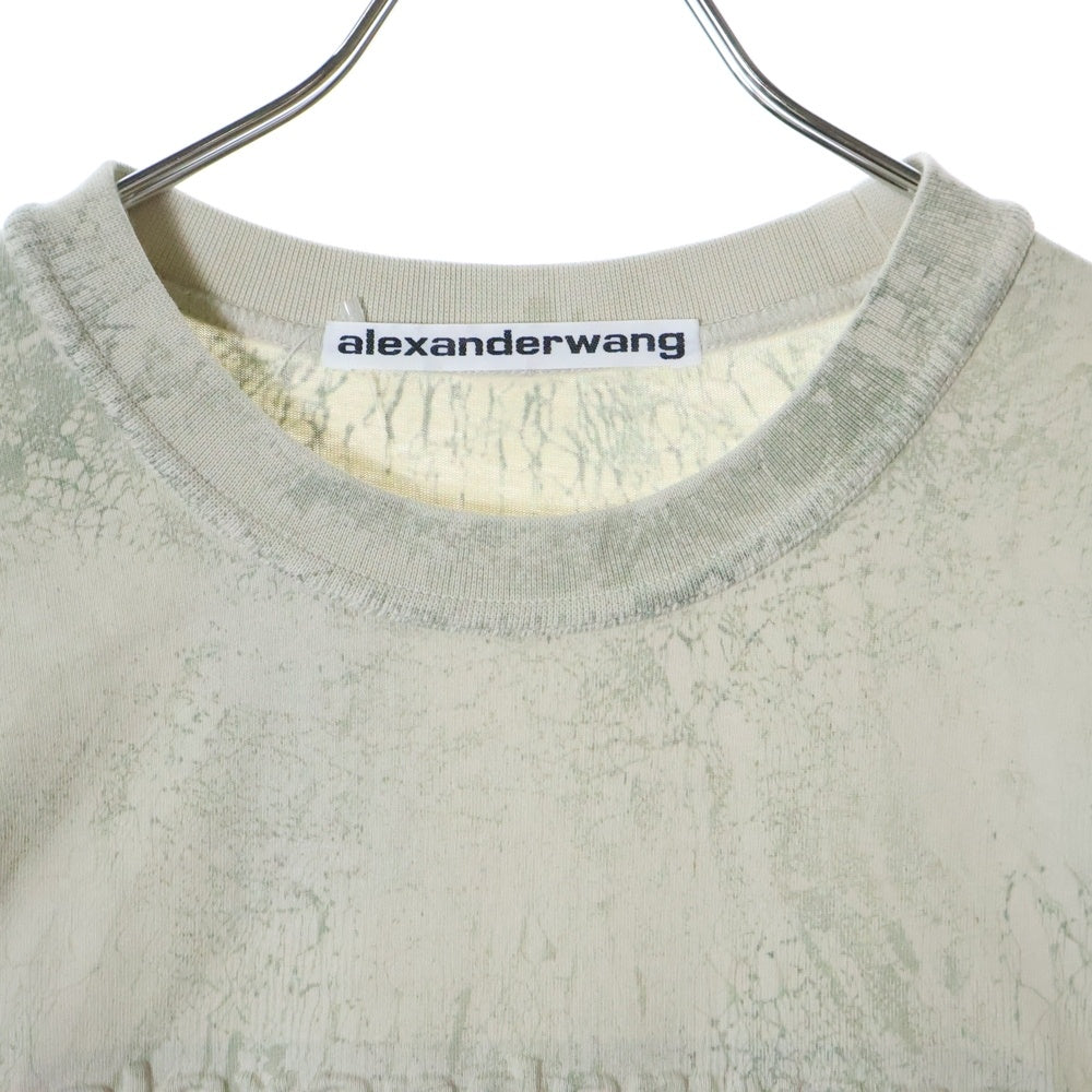ALEXANDER WANG(アレキサンダーワン) Emboss L/S T-Shirt 長袖Tシャツ ロンT グリーン
