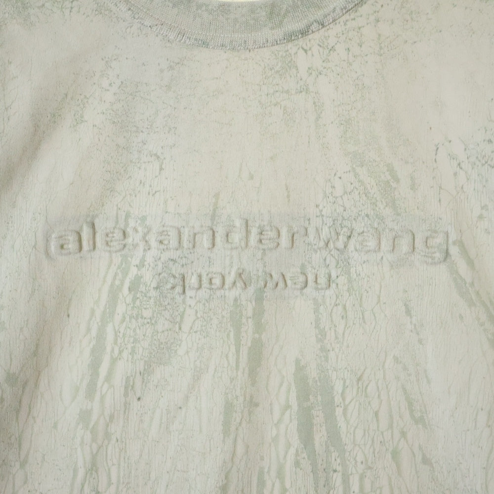 ALEXANDER WANG(アレキサンダーワン) Emboss L/S T-Shirt 長袖Tシャツ ロンT グリーン