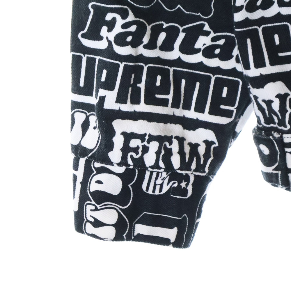 SUPREME(シュプリーム) 17AW HYSTERIC GLAMOUR Text Work Jacket ヒステリックグラマー テキストワークジャケット ブラック