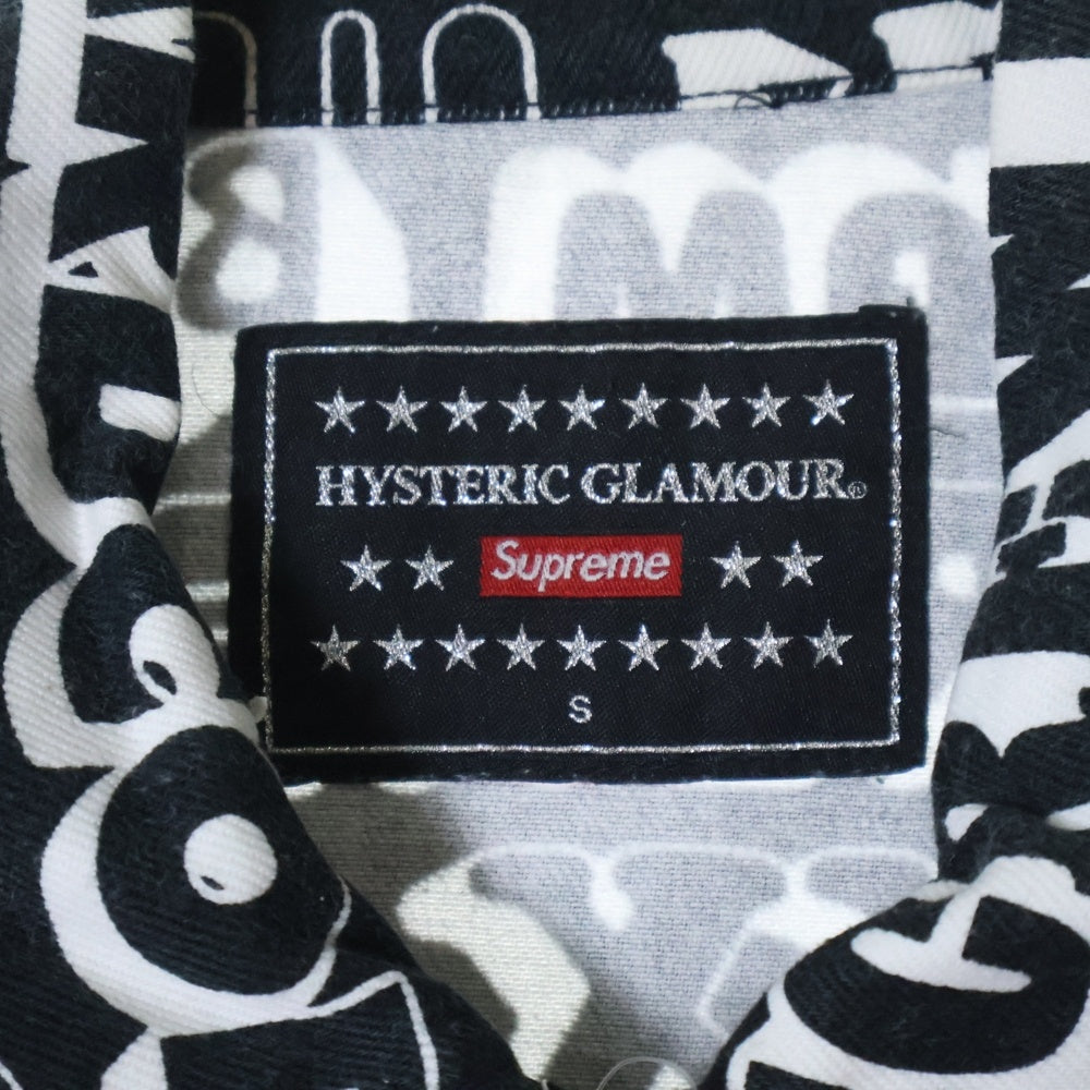 SUPREME(シュプリーム) 17AW HYSTERIC GLAMOUR Text Work Jacket ヒステリックグラマー テキストワークジャケット ブラック
