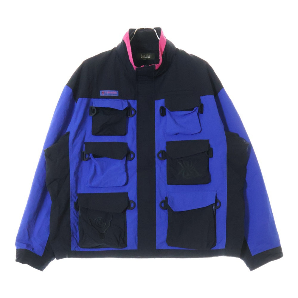 KITH(キス) South2 West8 Columbia Multi Pocket Jacket サウスツーウェストエイト コロンビア マルチポケット ナイロンジャケット ブラック/ブルー KHM010785