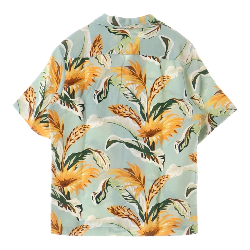 Maison Margiela(メゾンマルジェラ) 23AW Floral Shirt 花柄 リネン半袖シャツ ブルー S67DR0001 S78219