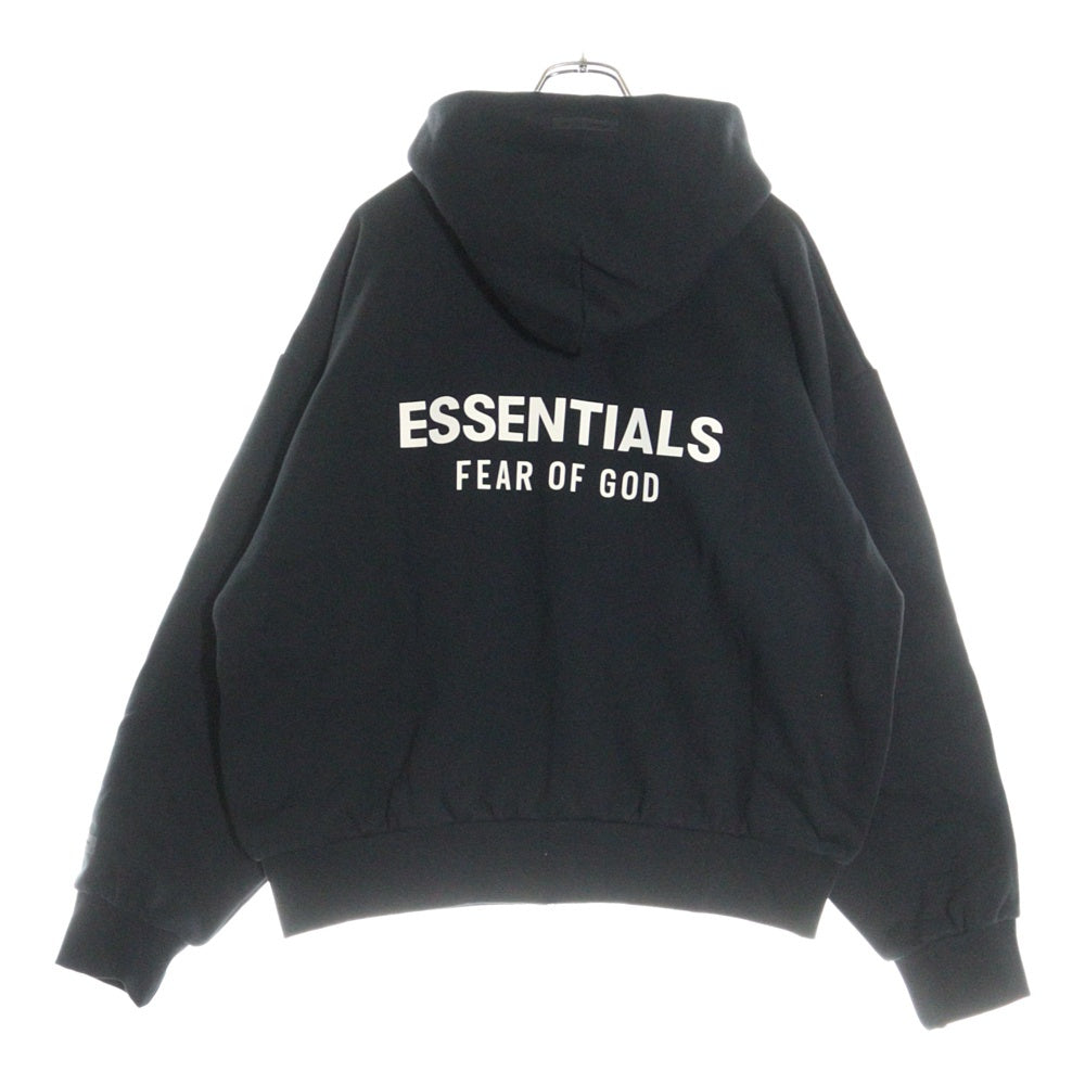 FEAR OF GOD ESSENTIALS(フィアオブゴッド エッセンシャルズ) CLASSIC FULL ZIP UP HOODIE バックロゴ フルジップ スウェットパーカー フーディー ブラック