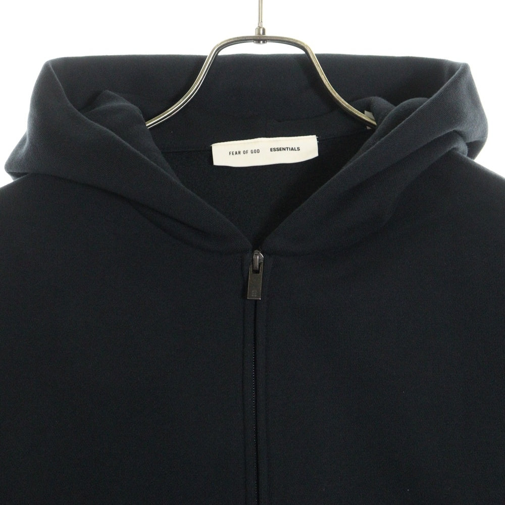 FEAR OF GOD ESSENTIALS(フィアオブゴッド エッセンシャルズ) CLASSIC FULL ZIP UP HOODIE バックロゴ フルジップ スウェットパーカー フーディー ブラック