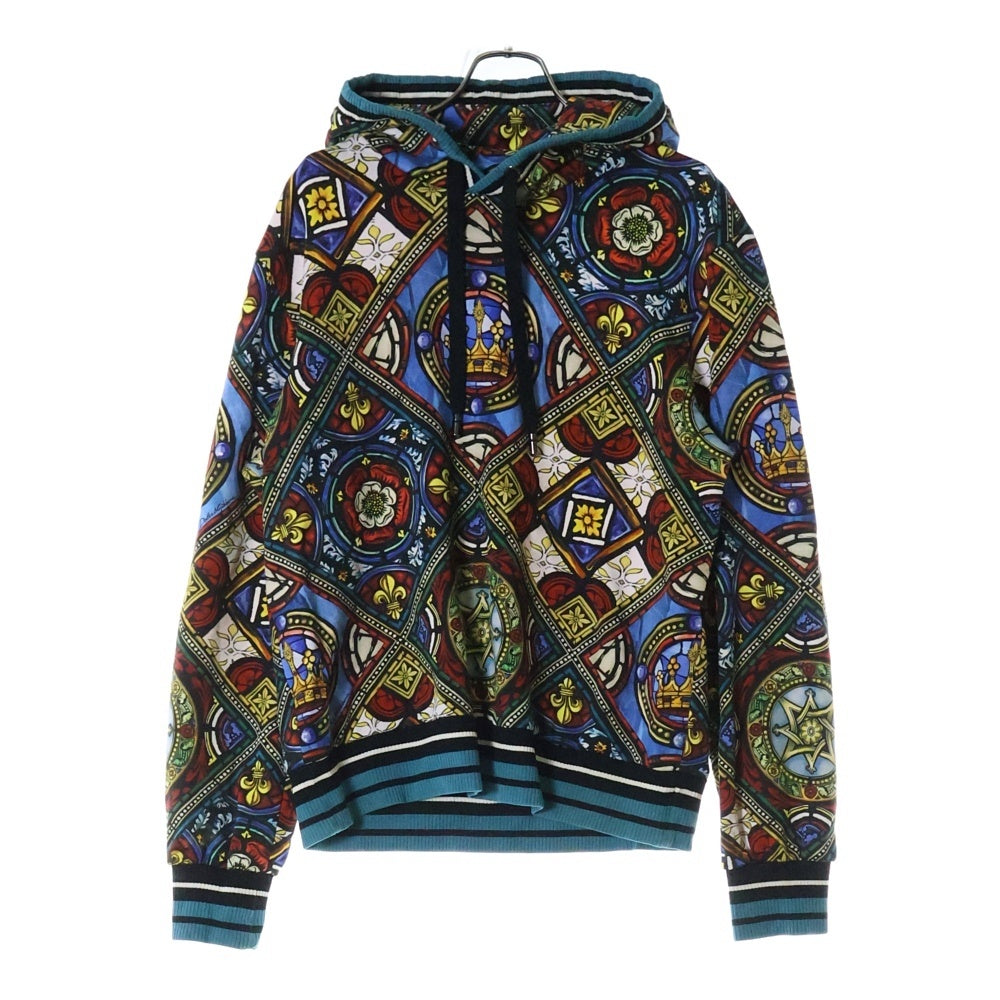 DOLCE & GABBANA(ドルチェアンドガッバーナ) Hoodie 総柄 プルオーバースウェットパーカー フーディー マルチ G9QW1T FS7HO