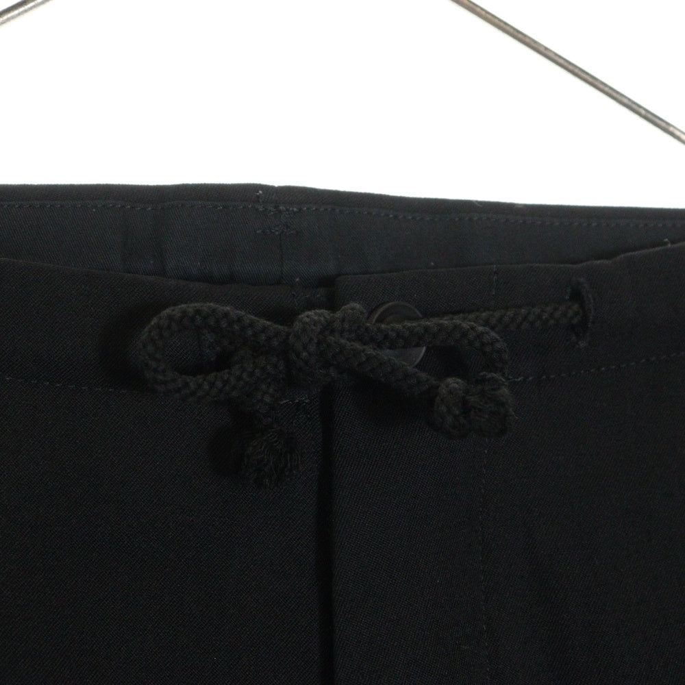 Yohji Yamamoto POUR HOMME(ヨウジヤマモト プールオム) WOOL GABARDINE HEM FACING PANTS ウールギャバジン ワイドスラックス ブラック HG-P18-100