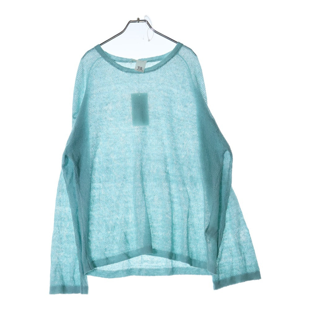 seya.(セヤ) KOMOREBI SWEATER メッシュ クルーネック長袖Tシャツ ロンT カットソー ブルー 23-080-310-9026-1-0