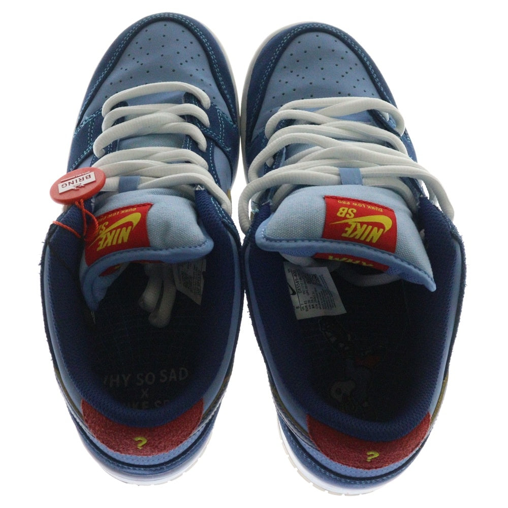 NIKE SB(ナイキエスビー) ×Why So Sad? DUNK LOW ワイソーサッド ダンク ローカットスニーカー ブルー US8/26cm DX5549-400