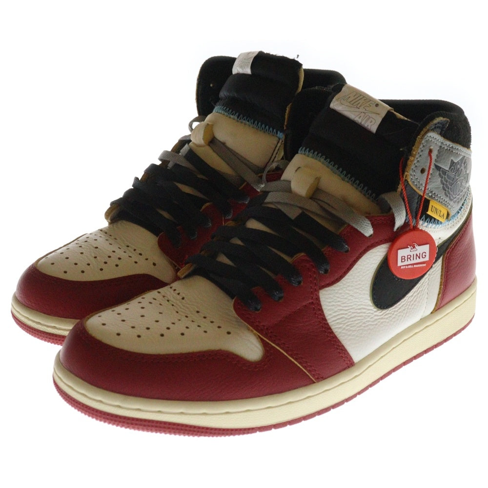 NIKE(ナイキ) ×UNION AIR JORDAN1 RETRO HIGH OG ユニオン エアジョーダン1 ハイカットスニーカー レッド US9.5/27.5cm HV8563-600