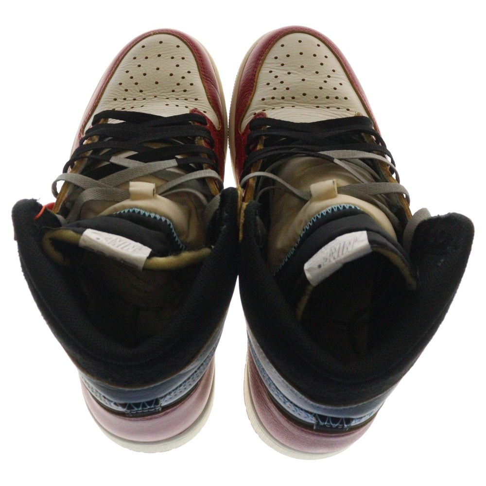 NIKE(ナイキ) ×UNION AIR JORDAN1 RETRO HIGH OG ユニオン エアジョーダン1 ハイカットスニーカー レッド US9.5/27.5cm HV8563-600