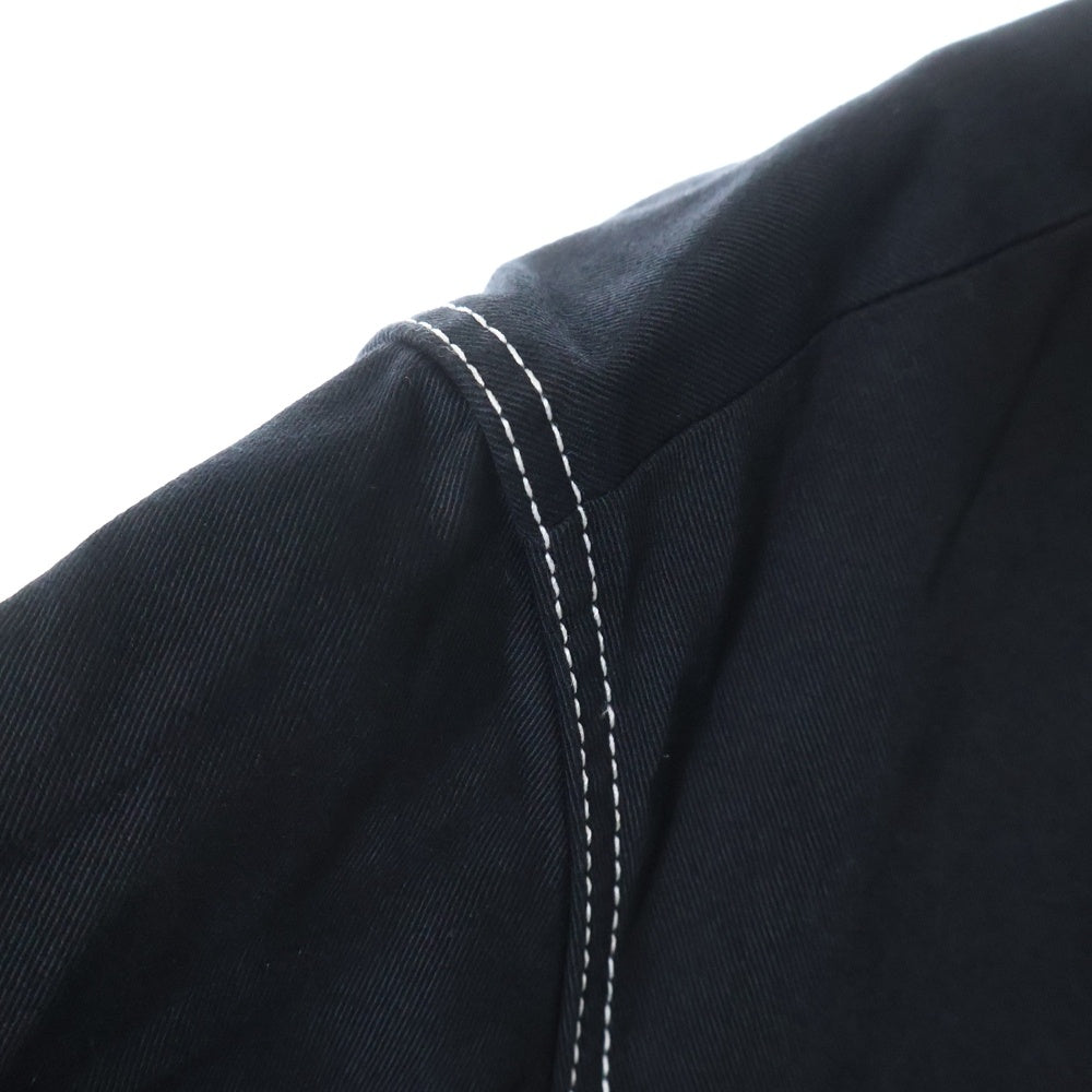PRADA(プラダ) Overshirt トライアングルロゴ 長袖シャツ ブラック SC696 S232 108I