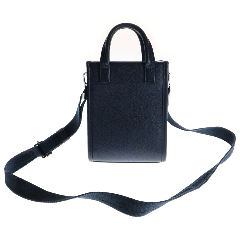DIOR(ディオール) Otani Workshop Safari north South Mini Tote Bag 大谷工作室 レザーミニトートバッグ ハンドバッグ ショルダーバッグ ネイビー 2ESWS017DRY
