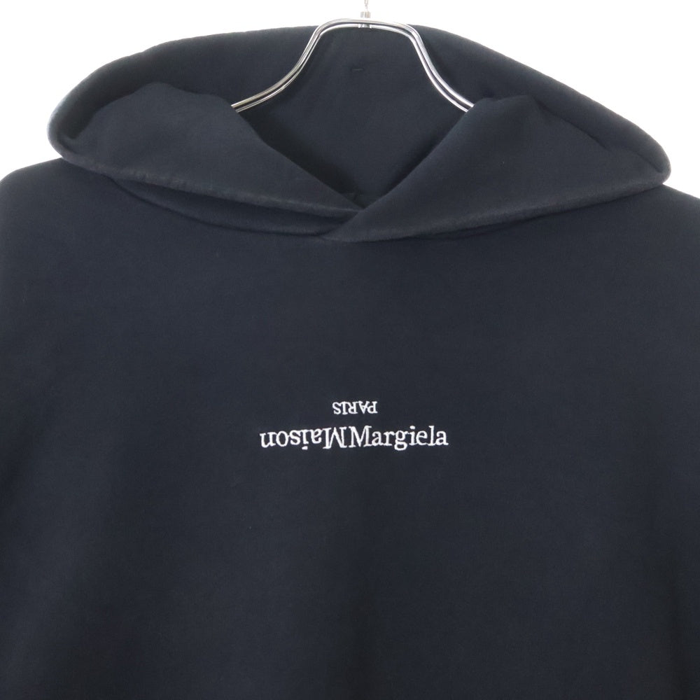 Maison Margiela(メゾンマルジェラ) 23AW Hoodie ロゴ刺繍 プルオーバースウェットパーカー フーディー ブラック S50GU0167 S25503
