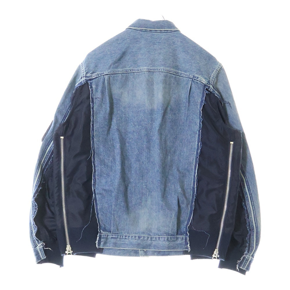 Sacai(サカイ) Denim x Nylon Twill Jacket ナイロン切替 デニムジャケット インディゴ SCM-204