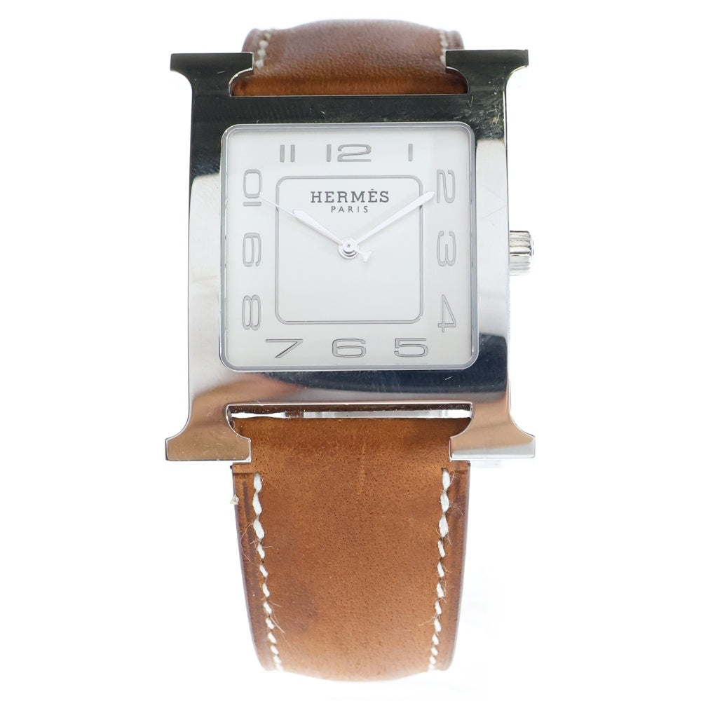 HERMES(エルメス) Heure H Hウォッチ クウォーツ腕時計 ブラウン