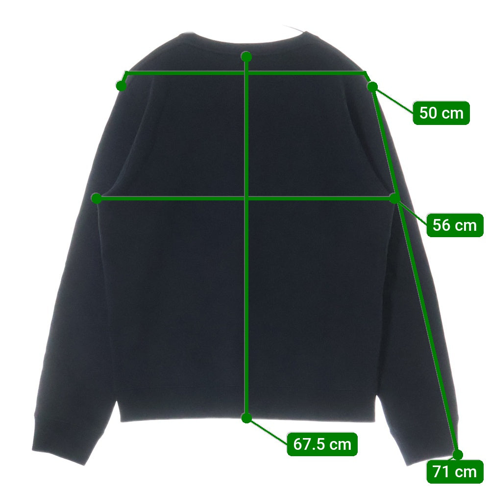 LOEWE(ロエベ) Sweatshirt アナグラム ロゴ刺繍 クルーネックスウェットトレーナー ブラック H526Y24J07