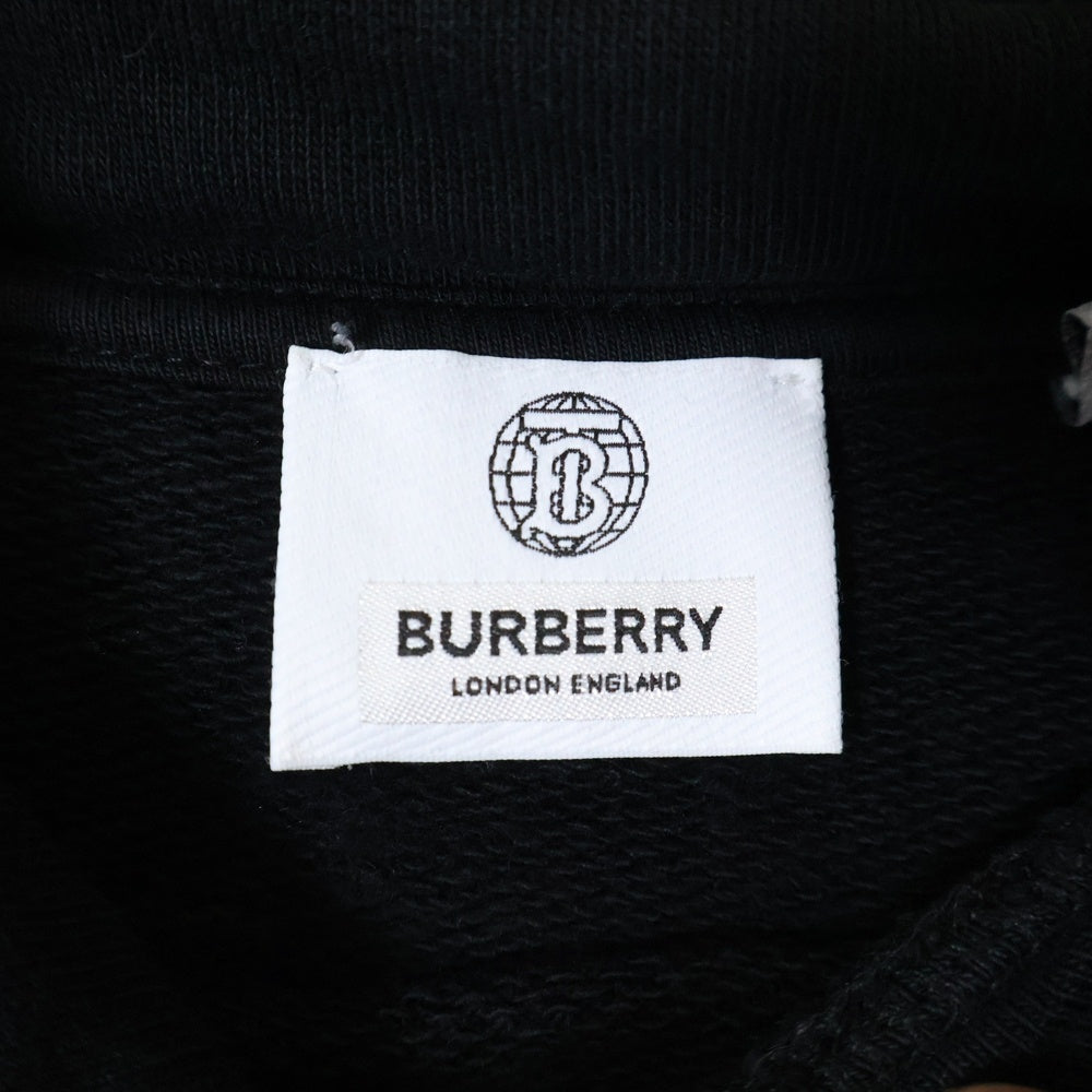 BURBERRY(バーバリー) 21AW Hoodie ロゴ刺繍 プルオーバースウェットパーカー フーディー ブラック 8042229