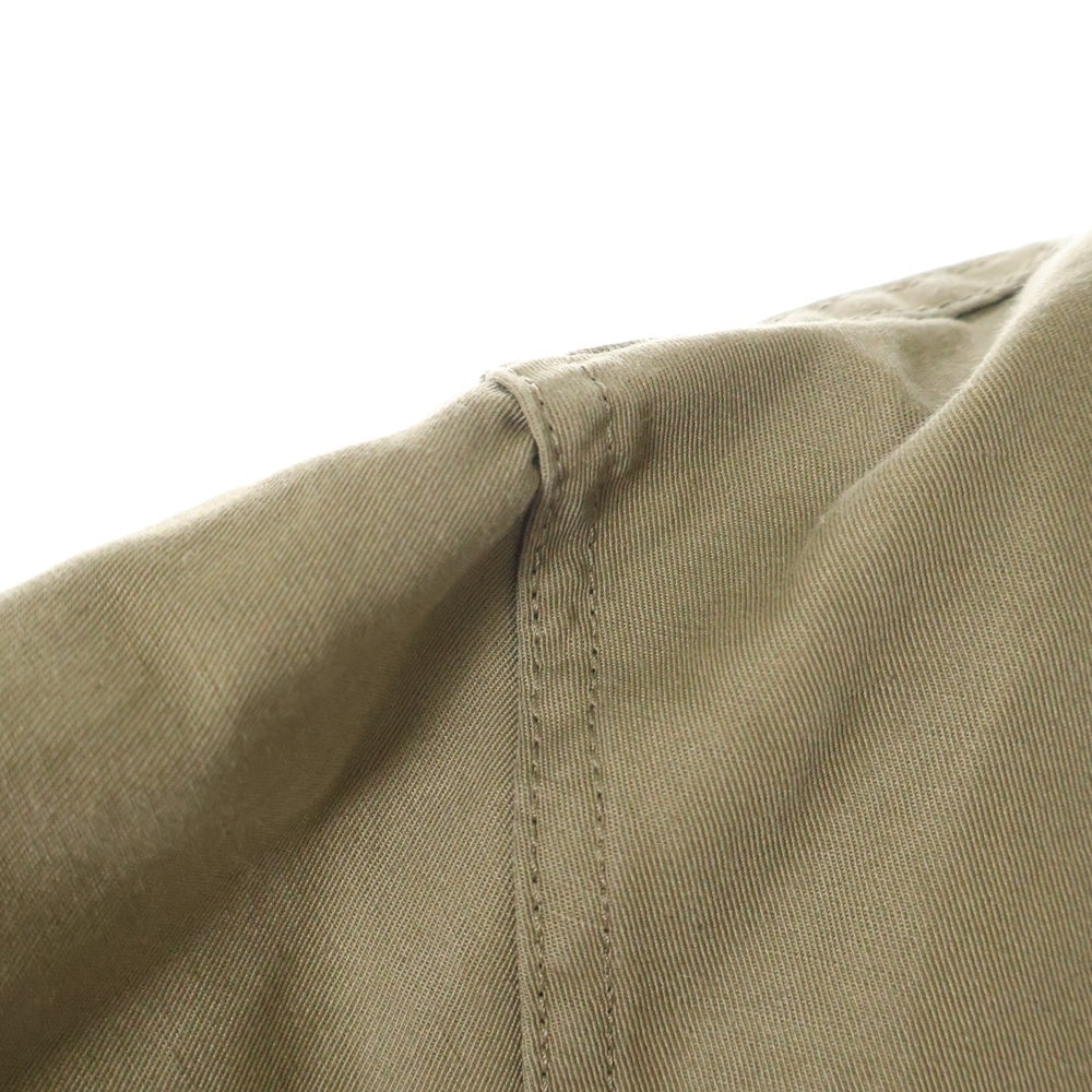 Sacai(サカイ) 22AW Fabric Combo Shirts ファブリックコンボシャツ レイヤード 長袖シャツ カーキ 22-02782M