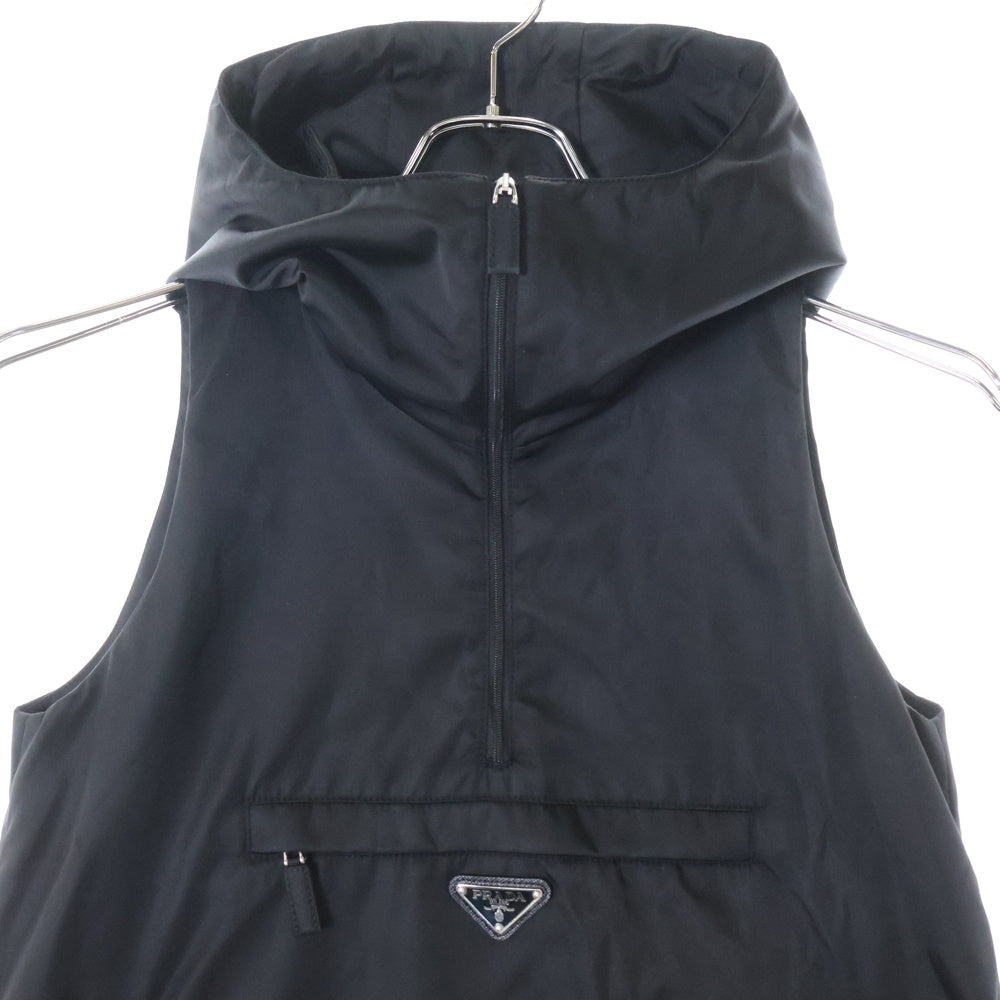 PRADA(プラダ) Re-Nylon Mini Dress リナイロン トライアングルロゴ ミニドレス レディース ブラック 230691 S231 1WQ8