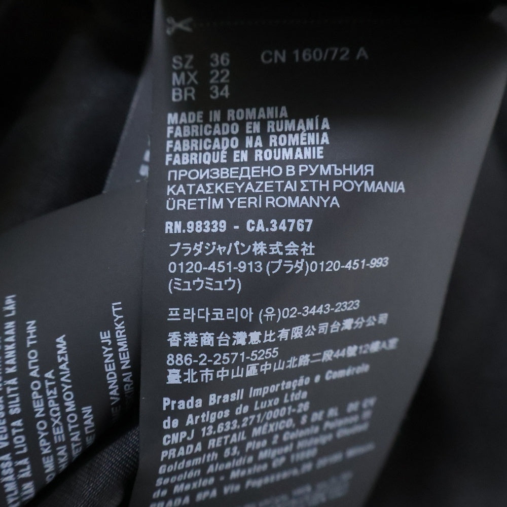 PRADA(プラダ) Re-Nylon Mini Dress リナイロン トライアングルロゴ ミニドレス レディース ブラック 230691 S231 1WQ8