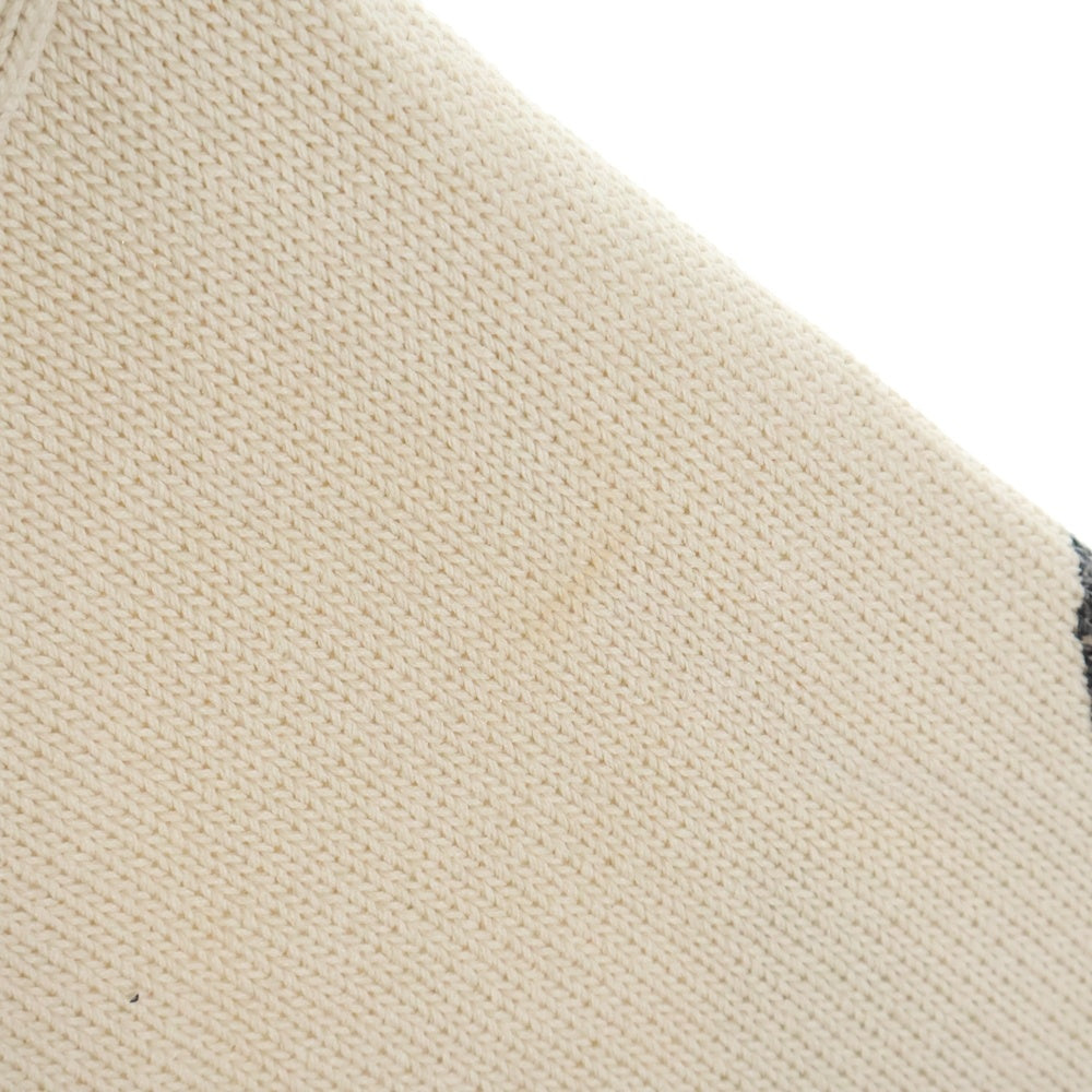 KAPITAL(キャピタル) 25SS Distressed Printed Cotton Sweater 5G綿ニット メモリアルペイント クルーネックニットセーター アイボリー K2503KN085