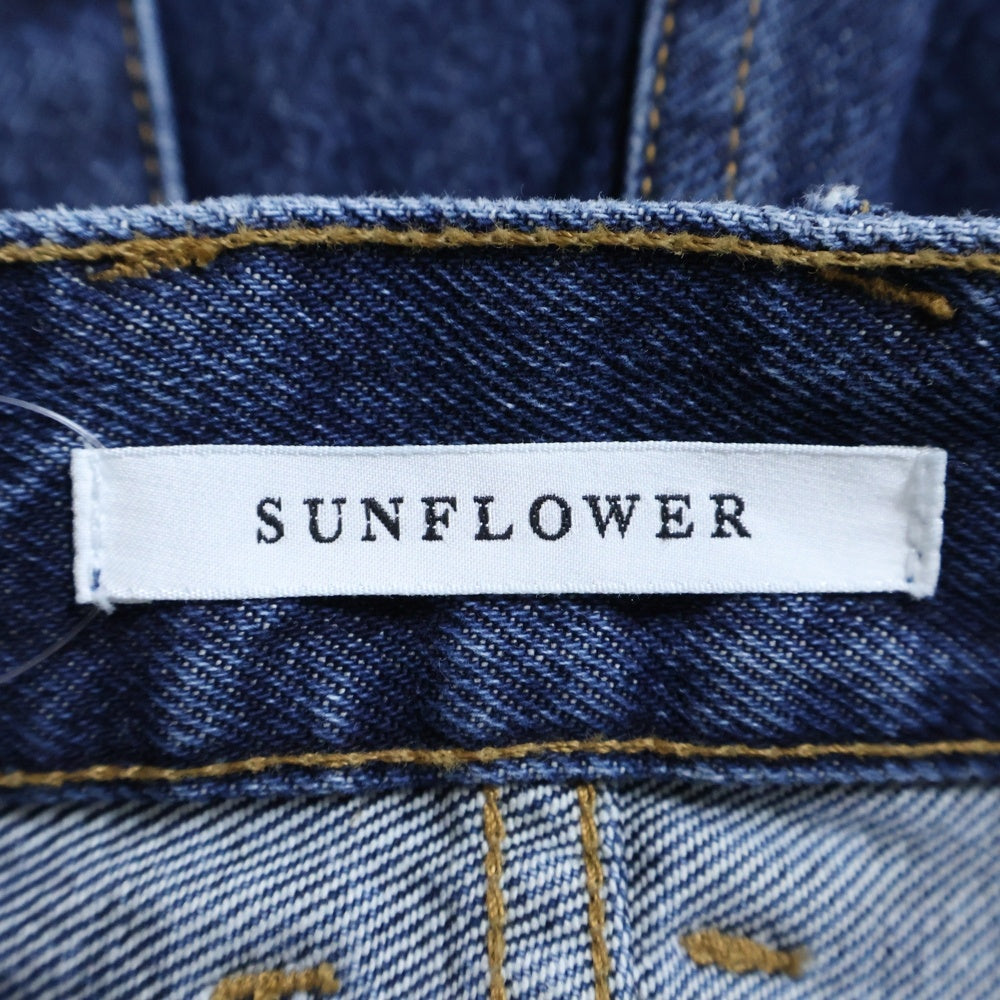 SUNFLOWER(サンフラワー) FLARE WORK ジップフライ フレアデニムパンツ ブルー