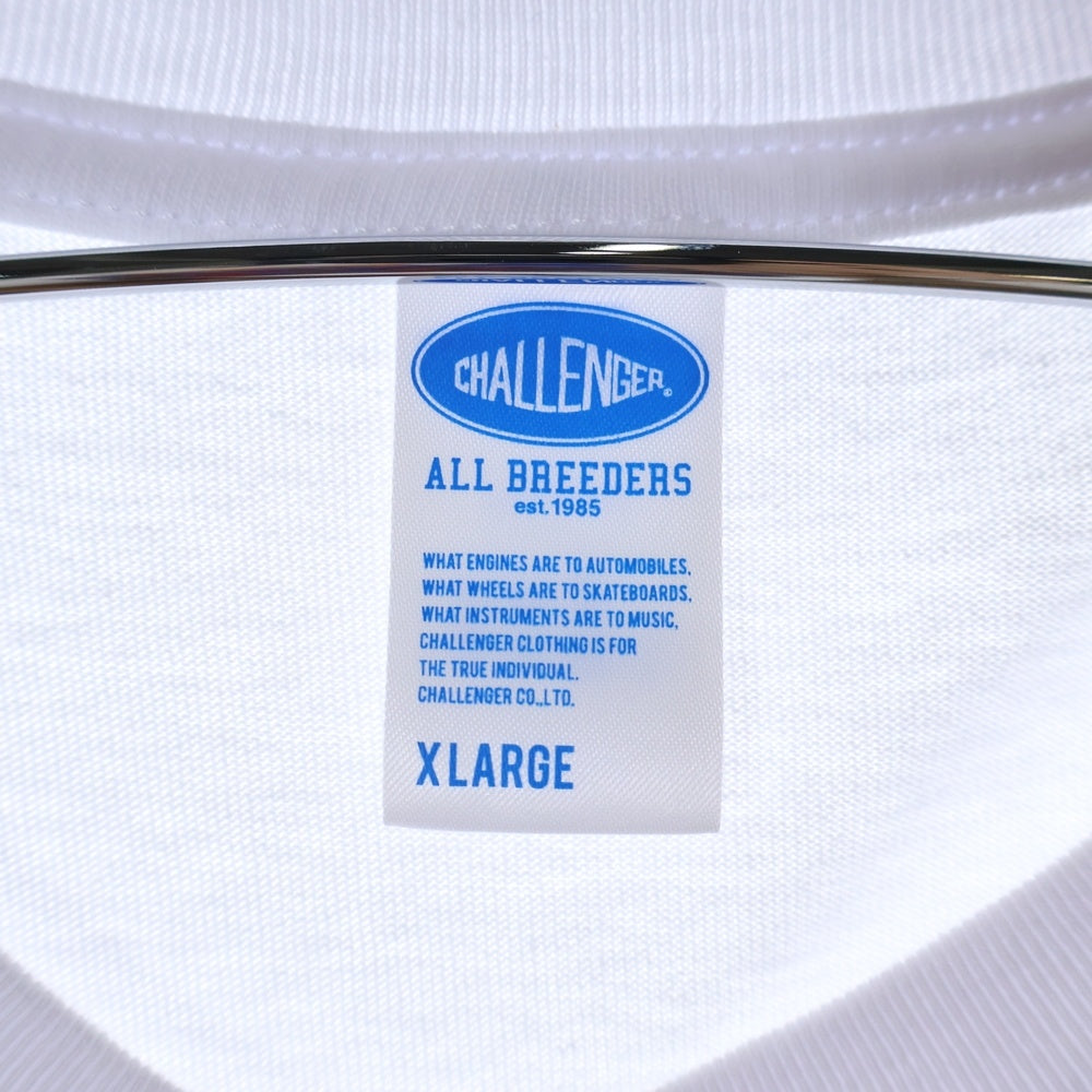 CHALLENGER(チャレンジャー) ×HAROSHI xBUDWEISER ×ハロシ ×バドワイザ- バックプリント 半袖Tシャツ カットソー ホワイト CLG BUD 025-003