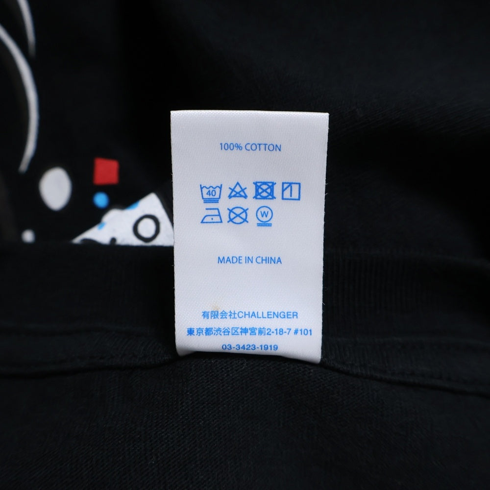 CHALLENGER(チャレンジャー) ×HAROSHI xBUDWEISER ×ハロシ ×バドワイザ- バックプリント 半袖Tシャツ カットソー ブラック CLG BUD 025-003
