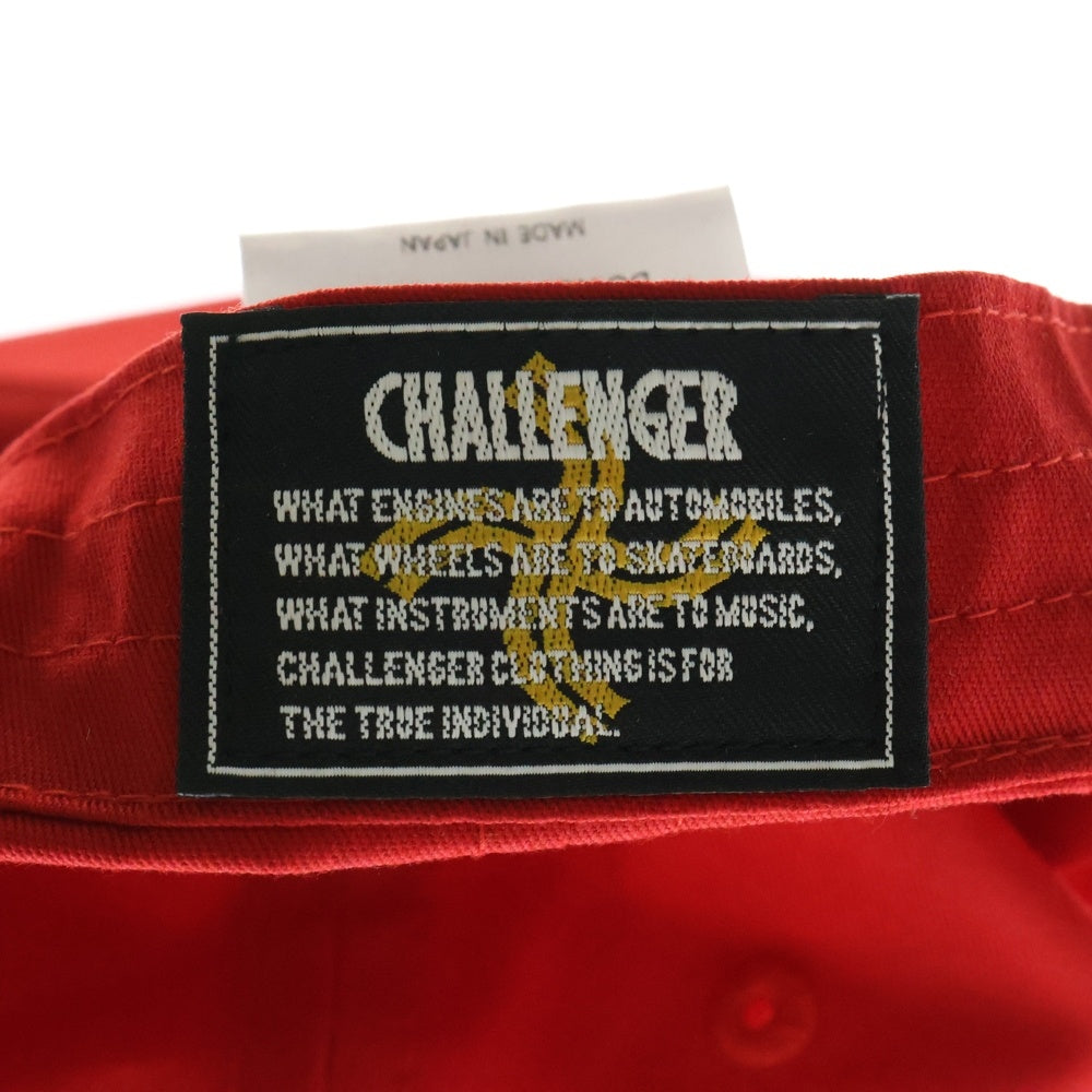 CHALLENGER(チャレンジャー) ×HAROSHI xBUDWEISER ×ハロシ ×バドワイザ- ロゴプリント ベースボールキャップ 帽子 レッド CLG BUD 025-004