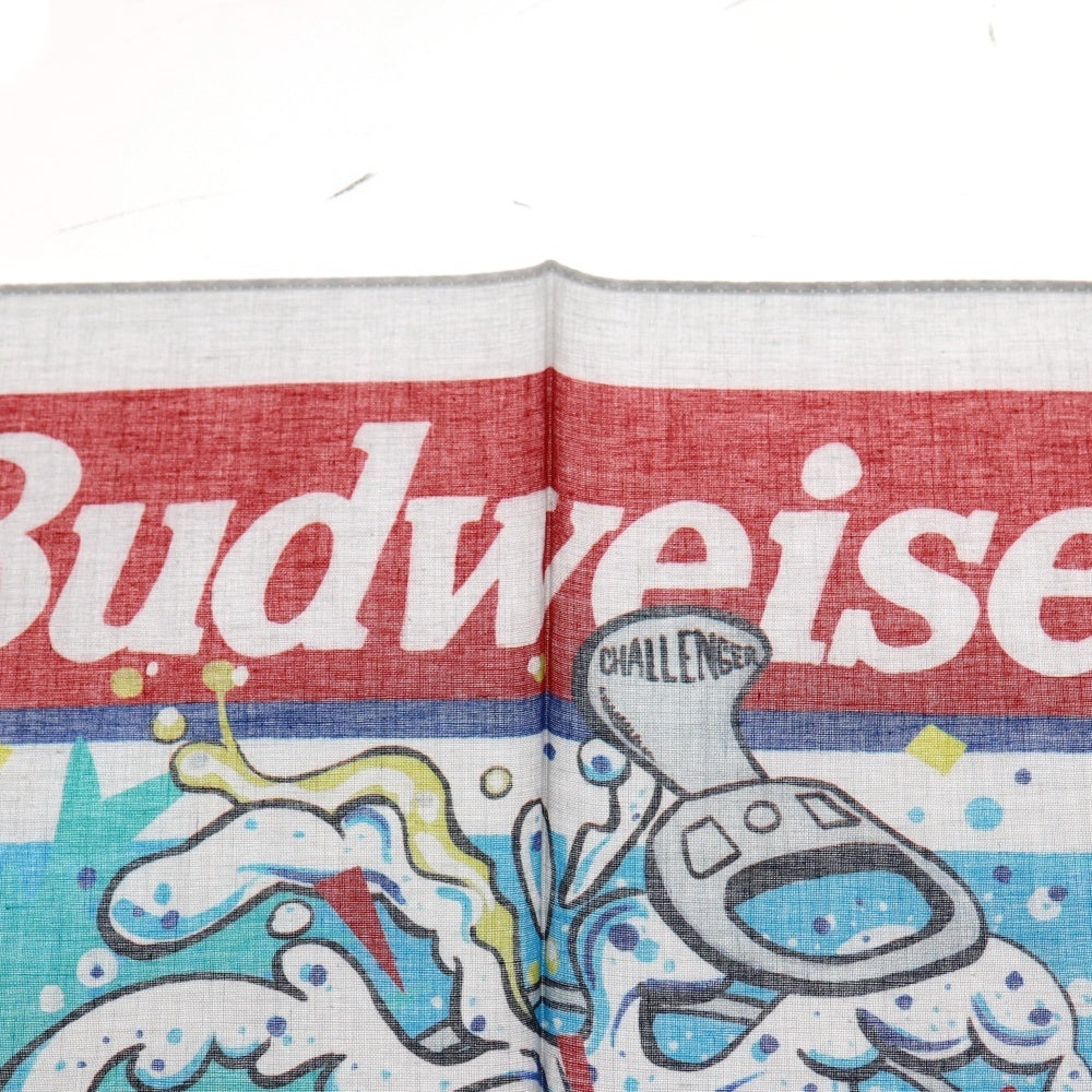 CHALLENGER(チャレンジャー) ×HAROSHI xBUDWEISER ×ハロシ ×バドワイザ- プリントデザイン ハンドタオル バンダナ レッド