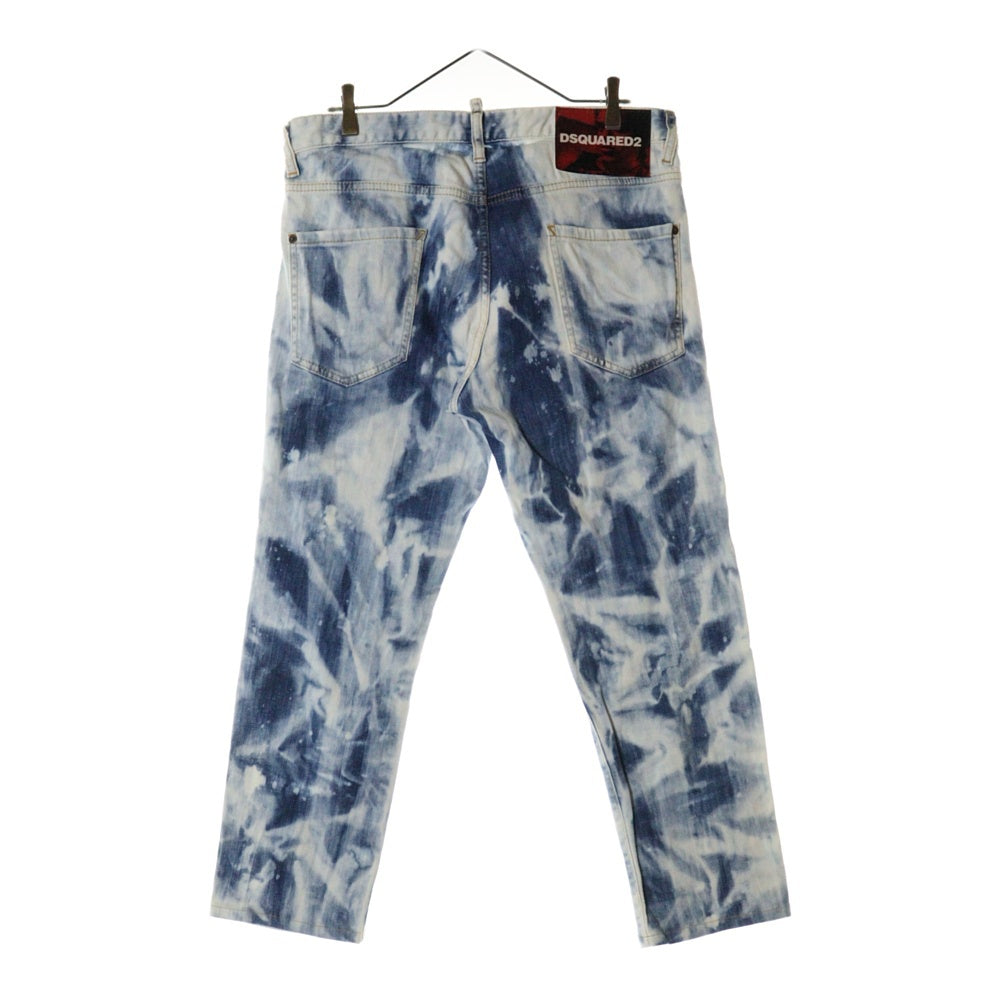 DSQUARED2(ディースクエアード) 19SS Cool Guy Jean ブリーチ加工 スキニーデニムパンツ インディゴ S74LB0485