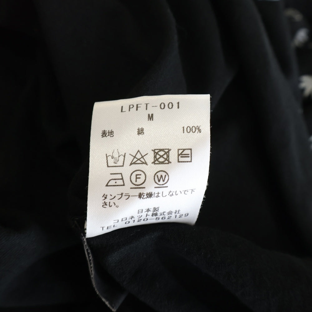 lucien pellat-finet(ルシアンペラフィネ) スカル総柄 半袖Tシャツ ブラック LPFT-001