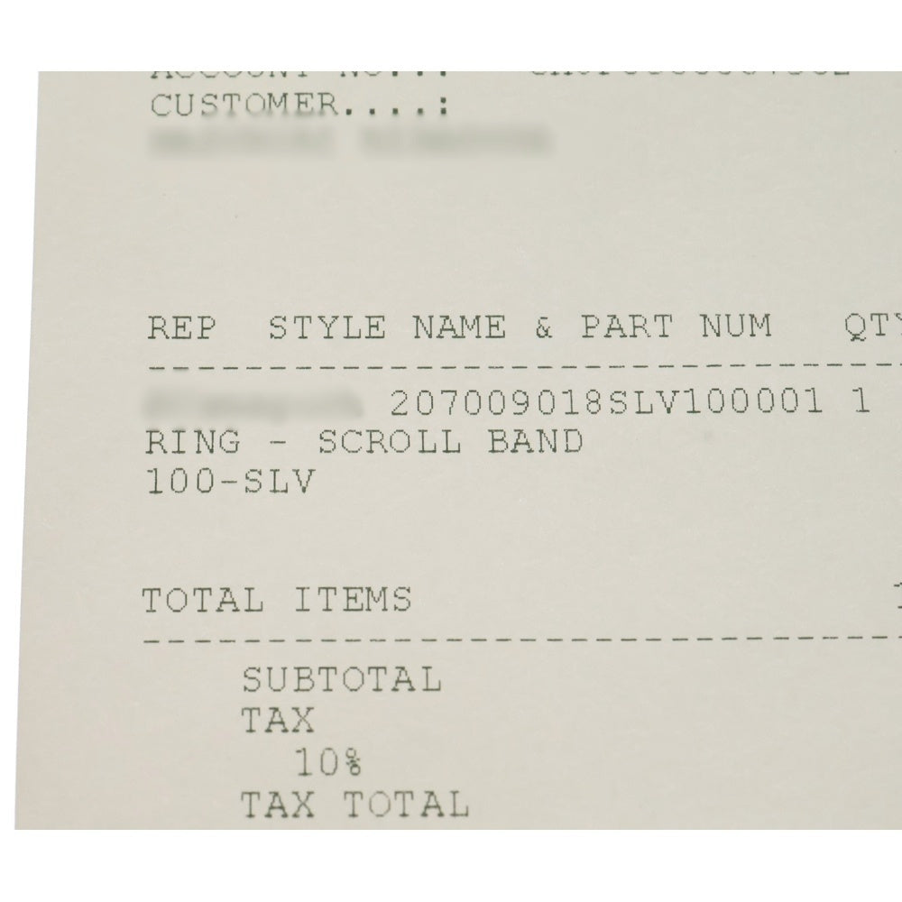 CHROME HEARTS(クロムハーツ) SCRL BAND スクロールバンド リング シルバー BCA351