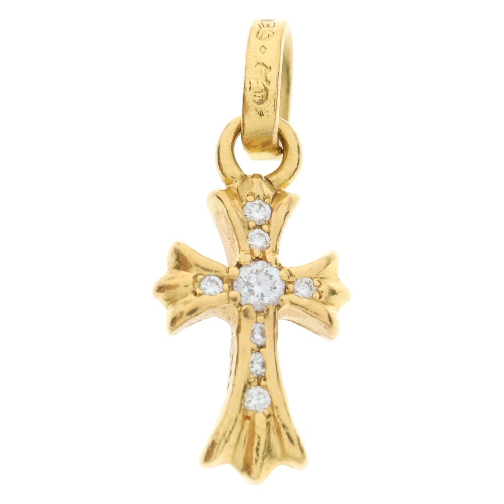 CHROME HEARTS(クロムハーツ) 22K CRS BBYFAT P/DIA ベイビーファットクロス PAVEダイヤ ペンダントトップ ゴールド BCA035