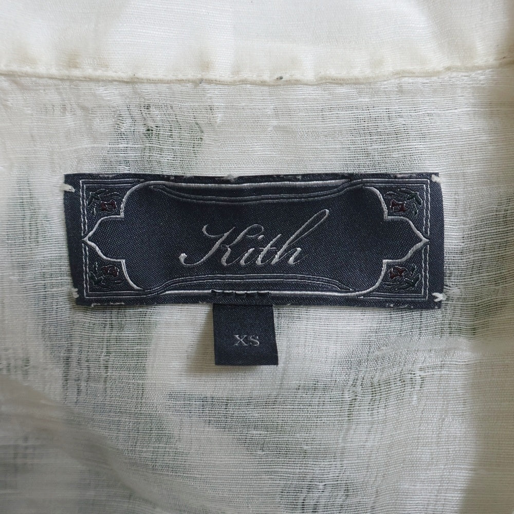KITH(キス) Thompson Camp Collar Shirt トンプソン キャンプ カラー 花柄 半袖シャツ ホワイト