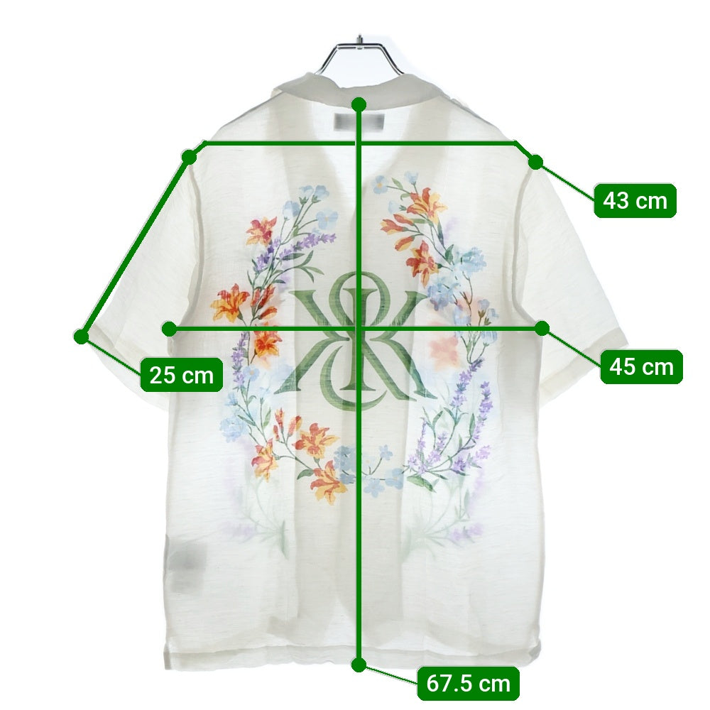 KITH(キス) Thompson Camp Collar Shirt トンプソン キャンプ カラー 花柄 半袖シャツ ホワイト