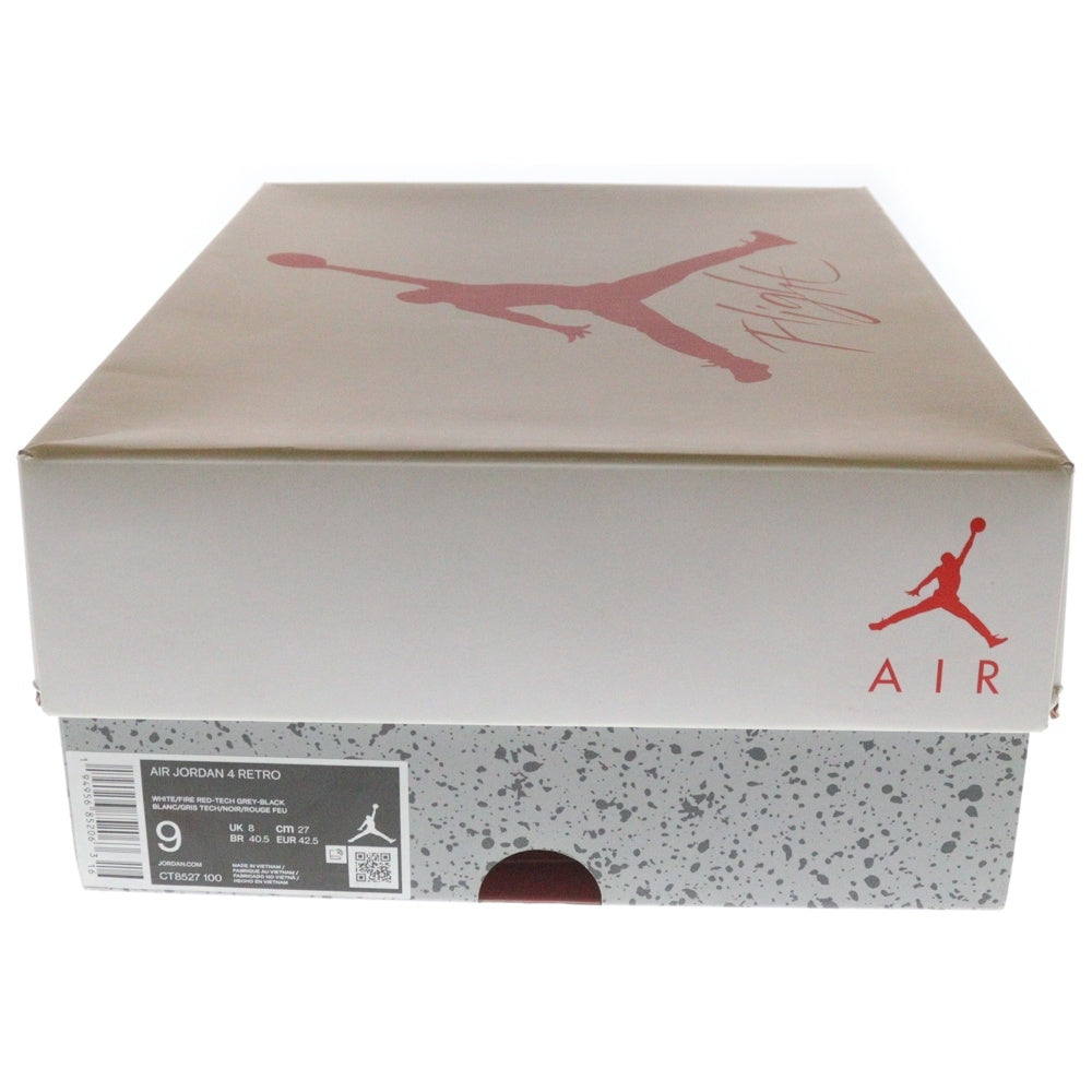 NIKE(ナイキ) AIR JORDAN 4 RETRO エアジョーダン 4 レトロ ハイカットスニーカー シューズ ホワイト US9/27.0cm CT8527-100