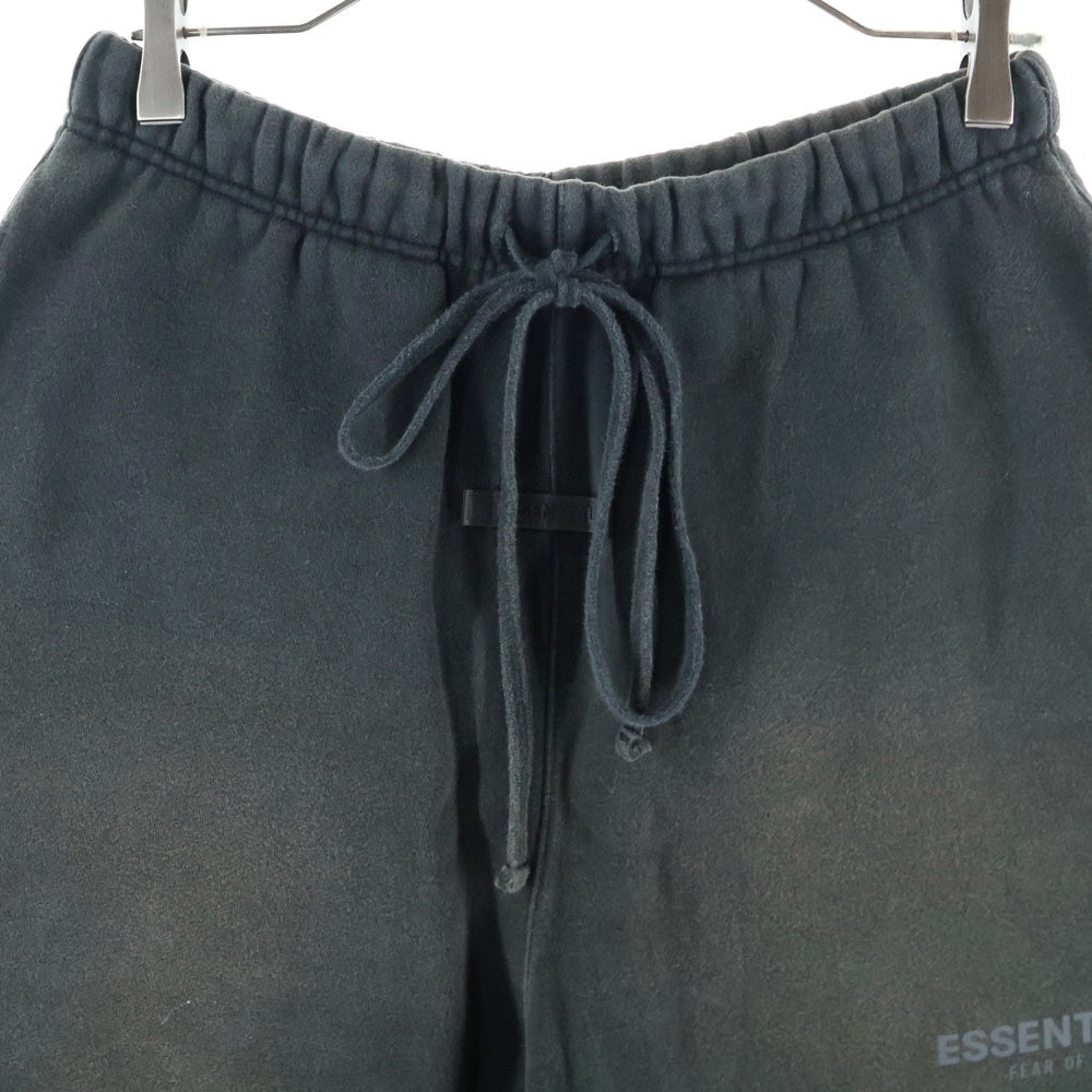 FEAR OF GOD ESSENTIALS(フィアオブゴッド エッセンシャルズ) Sweat Pants ラバーロゴ スウェット ショーツ ハーフパンツ ブラック