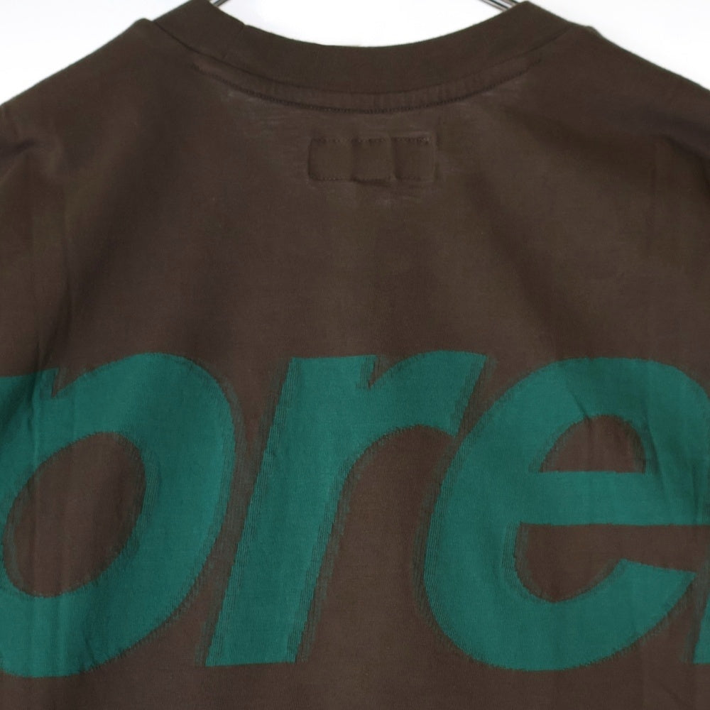 SUPREME(シュプリーム) 25SS Intarsia S/S Top インタージャ バックロゴ半袖Tシャツ ブラウン