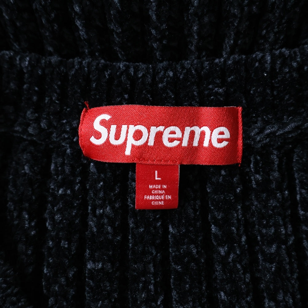 SUPREME(シュプリーム) 24AW Chenille Sweater Vest シェニール ニットセーター ベスト ブラック