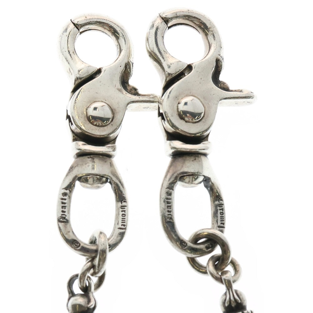 CHROME HEARTS(クロムハーツ) BRL LINK SHORT-T 2クリップショート バレル クロスボールリンク ウォレットチェーン シルバー