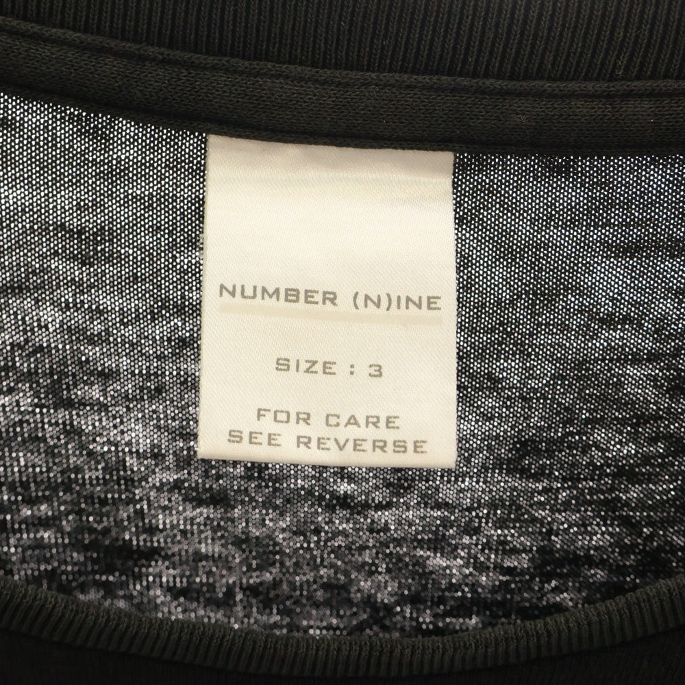 NUMBER (N)INE(ナンバーナイン) MODERN AGE期 アレン・ギンズバーグプリントTシャツ ロゴプリント半袖Tシャツ ブラック