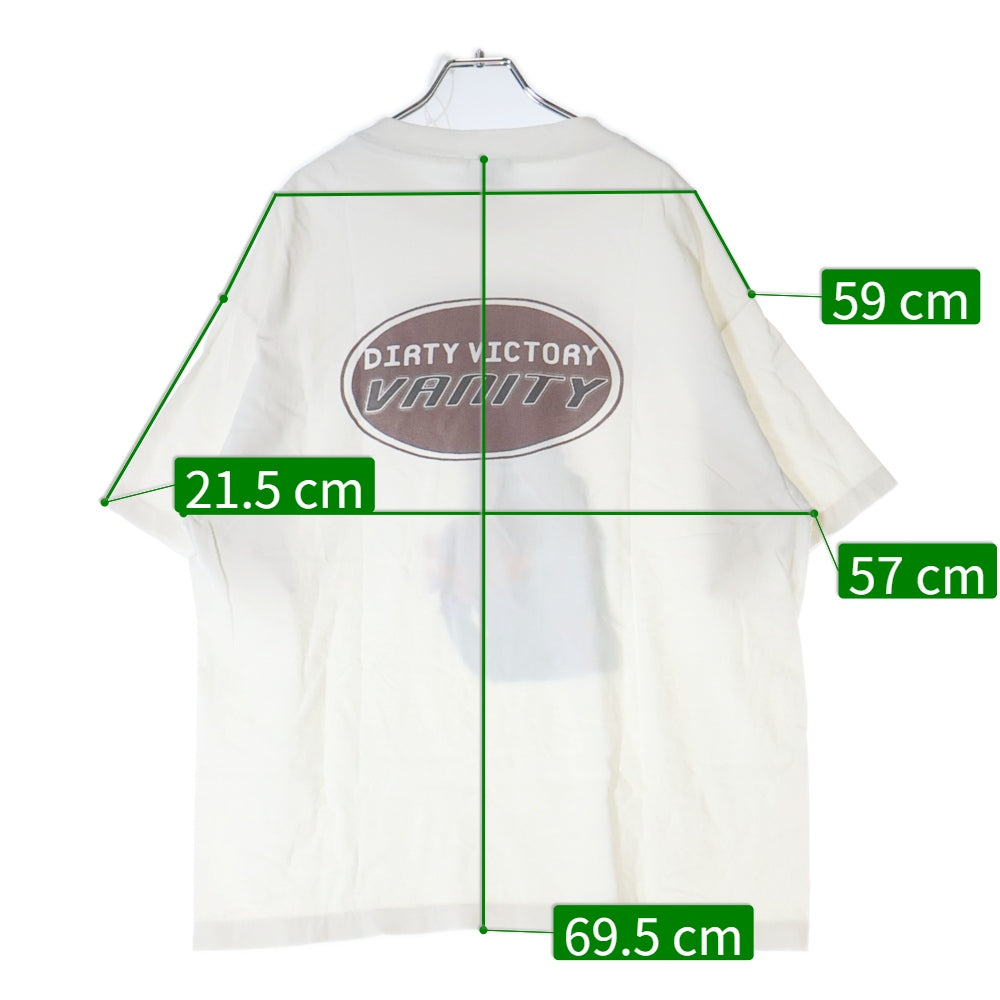 SAINT MICHAEL(セントマイケル) 24AW VANITY S/S T-SHIRT ヴァニティショートスリーブTシャツ ロゴプリント半袖Tシャツ SM-YS-1-0000-006 ホワイト