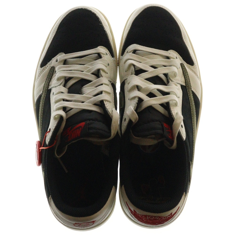 NIKE(ナイキ) ×Travis Scott WMNS AIR JORDAN 1 LOW OG Medium Olive DZ4137-106 ウィメンズ エアジョーダン1 ミディアムオリーブ ローカットスニーカー US9.5/26.5m