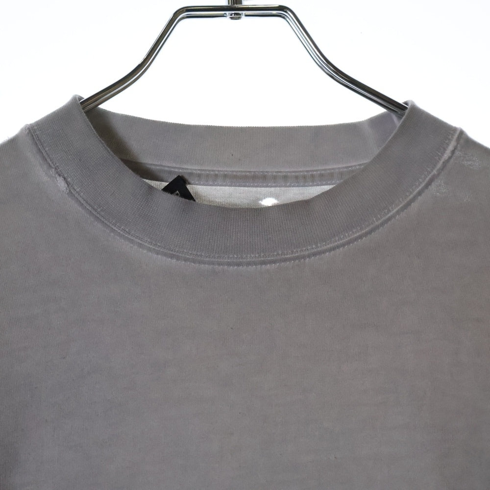 BALENCIAGA(バレンシアガ) メタルロゴプリント ドッキング 長袖Tシャツ ロンT カットソー グレー 689089 TMV88
