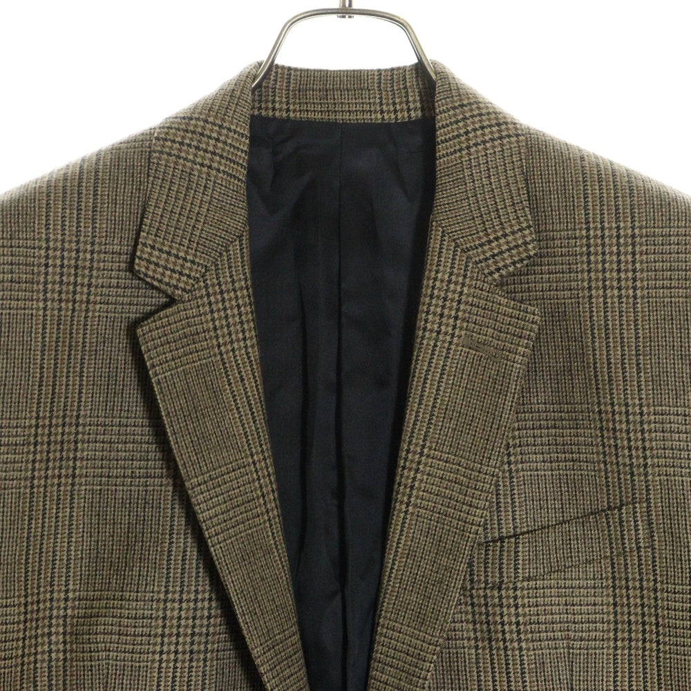 CELINE(セリーヌ) Tailored jacket チェックレクタングルテーラードジャケット ブラウン 2V096983N