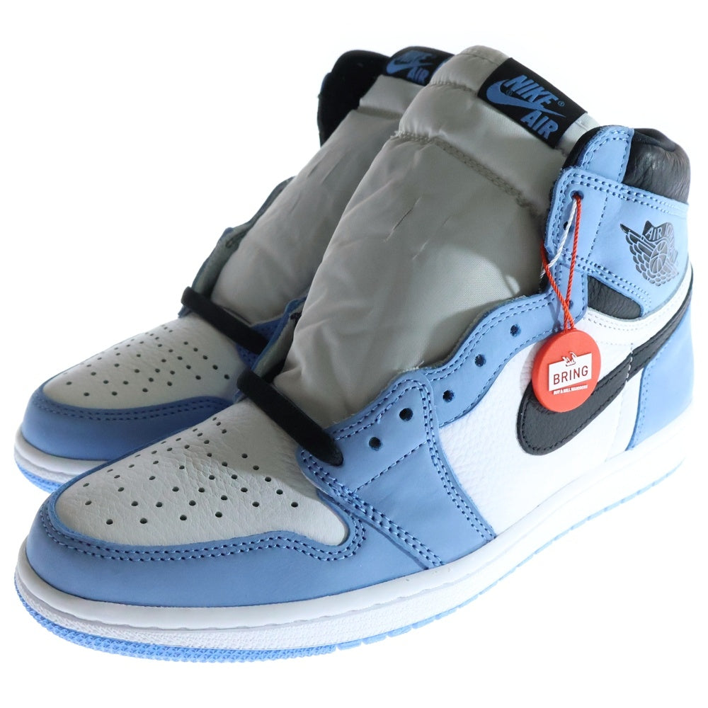 NIKE(ナイキ) AIR JORDAN1 RETRO HIGH OG エアジョーダン1 ユニバーシティブルー ハイカットスニーカー ホワイト/ブルー US9/27cm 555088-134