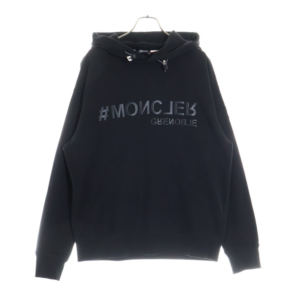 MONCLER GRENOBLE(モンクレールグルノーブル) MAGLIA CON CAPPUCCIO プルオーバースウェットパーカー フーディー ブラック I10978G00011 8098U
