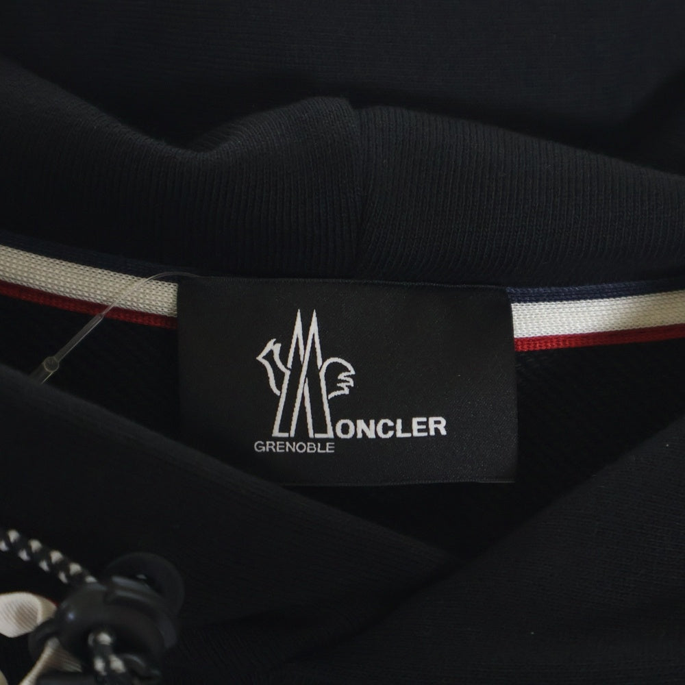 MONCLER GRENOBLE(モンクレールグルノーブル) MAGLIA CON CAPPUCCIO プルオーバースウェットパーカー フーディー ブラック I10978G00011 8098U