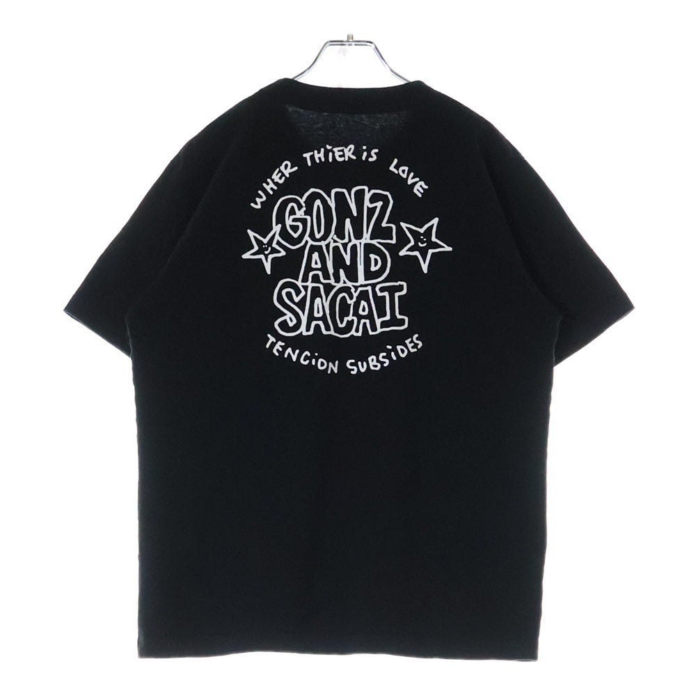 Sacai(サカイ) GONZ AND SACAI T-Shirt ゴンズ 半袖Tシャツ ブラック 24-0828S